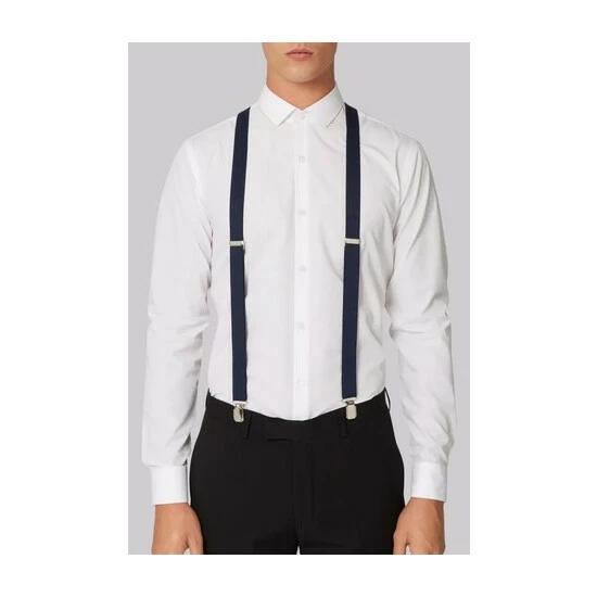 unnamed-file-1823.jpg Moss Bros MOSS Navy Plain Skinny Braces -Moss Bros shop unnamed file 1823