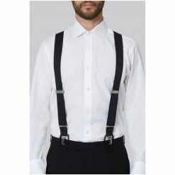 Moss Bros Moss Black 2-in-1 Braces -Moss Bros shop unnamed file 1828