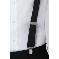 Moss Bros Moss Black Clip-On Braces -Moss Bros shop unnamed file 1832