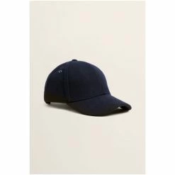 Moss Bros Moss Navy Blue Melton Wool Baseball Cap -Moss Bros shop unnamed file 1854