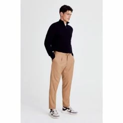 Moss Bros Natural Flannel Worker Joggers -Moss Bros shop unnamed file 1869