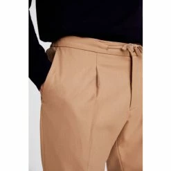 Moss Bros Natural Flannel Worker Joggers -Moss Bros shop unnamed file 1870