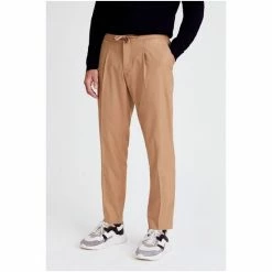 Moss Bros Natural Flannel Worker Joggers -Moss Bros shop unnamed file 1871