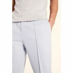 Moss Bros Moss Pale Blue Joggers -Moss Bros shop unnamed file 1875