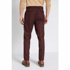 Moss Bros Red Fig Flannel Worker Joggers 2 Moss Bros Red Fig Flannel Worker Joggers -Moss Bros shop unnamed file 1879