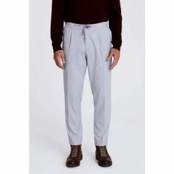 Moss Bros Grey Flannel Worker Joggers