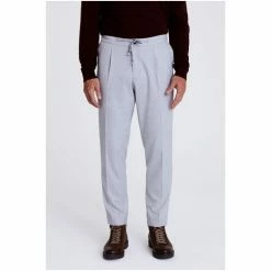 Moss Bros Grey Flannel Worker Joggers -Moss Bros shop unnamed file 1890