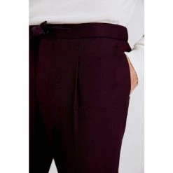 Moss Bros Red Fig Cashmere Chilled Joggers -Moss Bros shop unnamed file 1894