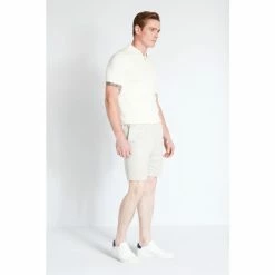 Moss Bros Moss Beige Chino Stretch Waistband Shorts