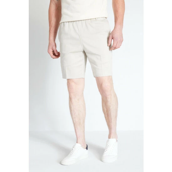 unnamed-file-1907.jpg Moss Bros Moss Beige Chino Stretch Waistband Shorts -Moss Bros shop unnamed file 1907