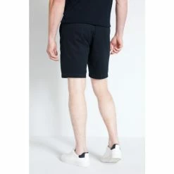 Moss Bros Moss Navy Blue Chino Stretch Waistband Shorts -Moss Bros shop unnamed file 1918