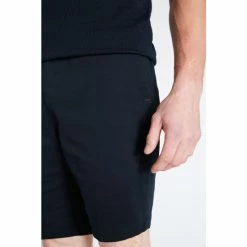 Moss Bros Moss Navy Blue Chino Stretch Waistband Shorts -Moss Bros shop unnamed file 1919