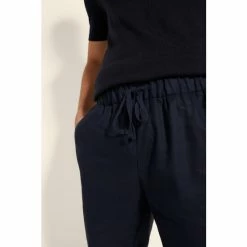 Moss Bros Moss Navy Blue Linen Causal Short -Moss Bros shop unnamed file 1923