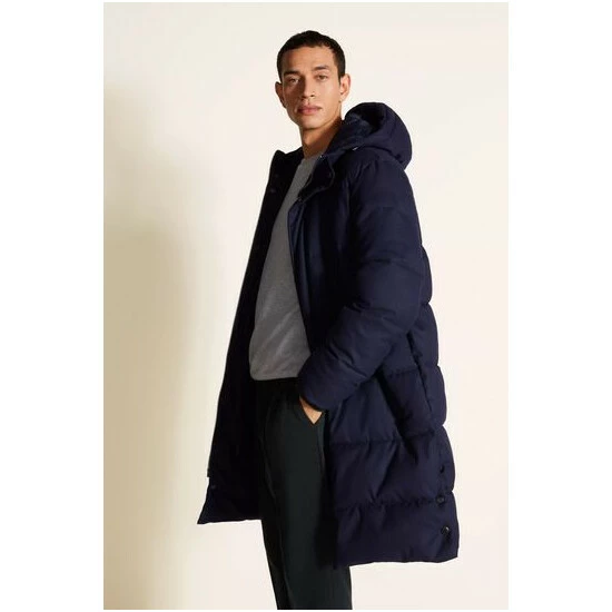 Moss Bros Moss Blue Tailored Fit Raincoat 5 Moss Bros Moss Blue Tailored Fit Raincoat - Image 5
