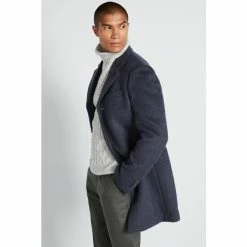 Moss Bros Grey Double Face Epsom Overcoat -Moss Bros shop unnamed file 1954