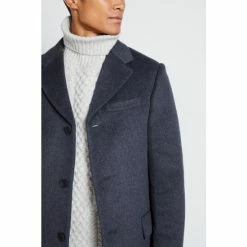 Moss Bros Grey Double Face Epsom Overcoat -Moss Bros shop unnamed file 1955