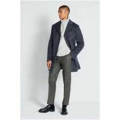 Moss Bros Grey Double Face Epsom Overcoat -Moss Bros shop unnamed file 1956
