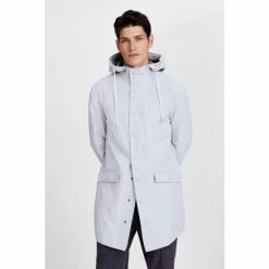 Moss Bros Light Grey Raincoat