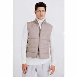 Moss Bros Natural Nylon Gilet