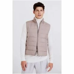 Moss Bros Natural Nylon Gilet -Moss Bros shop unnamed file 1971