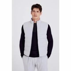 Moss Bros Grey Flannel Gilet