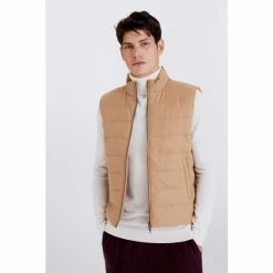 Moss Bros Natural Flannel Gilet