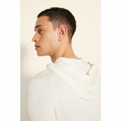 Moss Bros Moss Ivory Merino Hoodie -Moss Bros shop unnamed file 1987