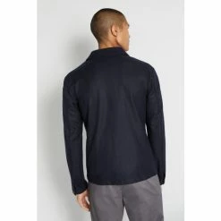 Alternative view of Moss Bros Moss Navy Shacket