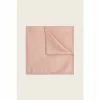 Moss Bros Moss Cantaloupe Plain Natte Silk Pocket Square