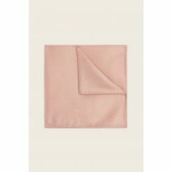 Moss Bros Moss Cantaloupe Plain Natte Silk Pocket Square