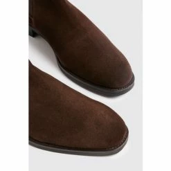 Moss Bros Seaford Suede Chelsea Brown Boots -Moss Bros shop unnamed file 2017
