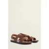 Moss Bros Moss Capri Tan Brown Leather Sandals