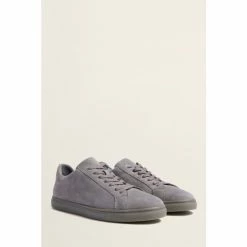 Moss Bros Moss Roma Grey Suede Trainers