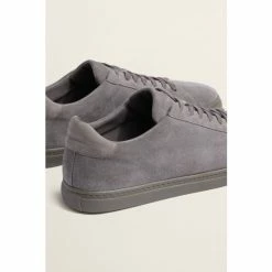 Moss Bros Moss Roma Grey Suede Trainers -Moss Bros shop unnamed file 2041