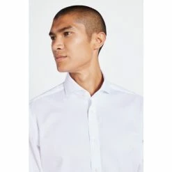 Alternative view of Moss Bros Moss Tailored Fit White Twill Zero Iron Shirt