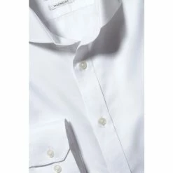 Moss Bros Moss Tailored Fit White Twill Zero Iron Shirt -Moss Bros shop unnamed file 209