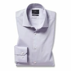 Moss Bros Moss Lilac Purple Slim Fit Stretch Shirt -Moss Bros shop unnamed file 215