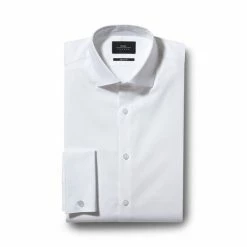 Moss Bros Moss Skinny Fit White Double Cuff Stretch Shirt 4 Moss Bros Moss Skinny Fit White Double Cuff Stretch Shirt -Moss Bros shop unnamed file 24