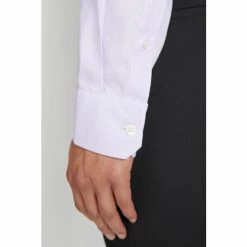 Moss Bros Lilac Tailored Fit Non-Iron Shirt -Moss Bros shop unnamed file 240