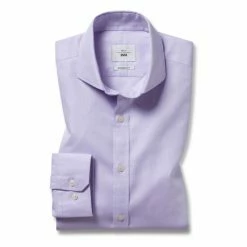Moss Bros Lilac Tailored Fit Non-Iron Shirt -Moss Bros shop unnamed file 241