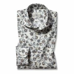 Alternative view of Moss Bros Moss Blue Tailored Fit Floral Shirt