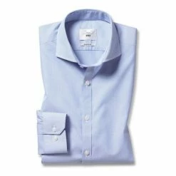 Moss Bros Slim Fit Sky Blue Poplin Stripe Non-Iron Shirt 9 Moss Bros Slim Fit Sky Blue Poplin Stripe Non-Iron Shirt -Moss Bros shop unnamed file 254