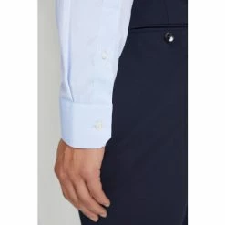 Moss Bros Moss Blue Slim Fit Sky Pinpoint Oxford Non-Iron Shirt 7 Moss Bros Moss Blue Slim Fit Sky Pinpoint Oxford Non-Iron Shirt -Moss Bros shop unnamed file 263