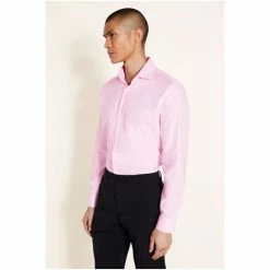 Moss Bros Moss Slim Fit Pink Dobby Stretch Shirt 7 Moss Bros Moss Slim Fit Pink Dobby Stretch Shirt -Moss Bros shop unnamed file 274