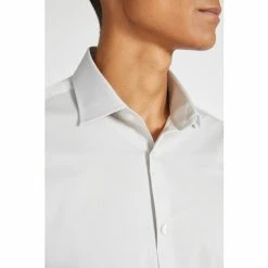 Alternative view of Moss Bros Moss Grey Slim Fit Stretch Shirt