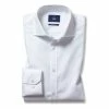 Moss Bros White Regular Tailored Fit Single Cuff Dobby Shirt