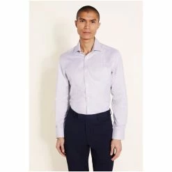 Moss Bros Moss Tailored Fit Grey Single Cuff Dobby Shirt 7 Moss Bros Moss Tailored Fit Grey Single Cuff Dobby Shirt -Moss Bros shop unnamed file 307