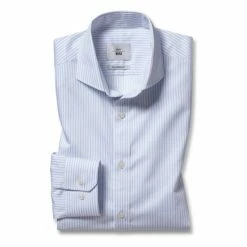 Moss Bros Tailored Fit Sky Blue Single Cuff Twill Stripe Non-Iron Shirt 8 Moss Bros Tailored Fit Sky Blue Single Cuff Twill Stripe Non-Iron Shirt -Moss Bros shop unnamed file 325