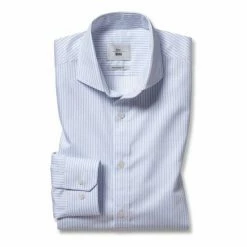 Moss Bros Tailored Fit Sky Blue Single Cuff Twill Stripe Non-Iron Shirt 9 Moss Bros Tailored Fit Sky Blue Single Cuff Twill Stripe Non-Iron Shirt -Moss Bros shop unnamed file 326