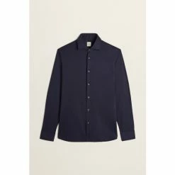 Moss Bros Moss Tailored Fit Navy Jersey Shirt